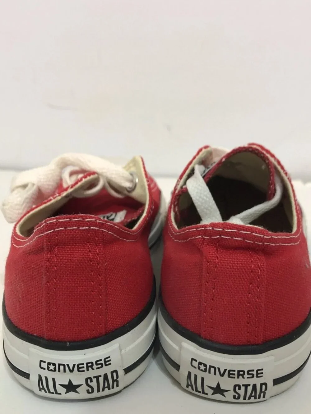 Converse CTAS Red Lace Up Canvas Sneakers 3J236 Sz Youth Unisex 3 EUR 35